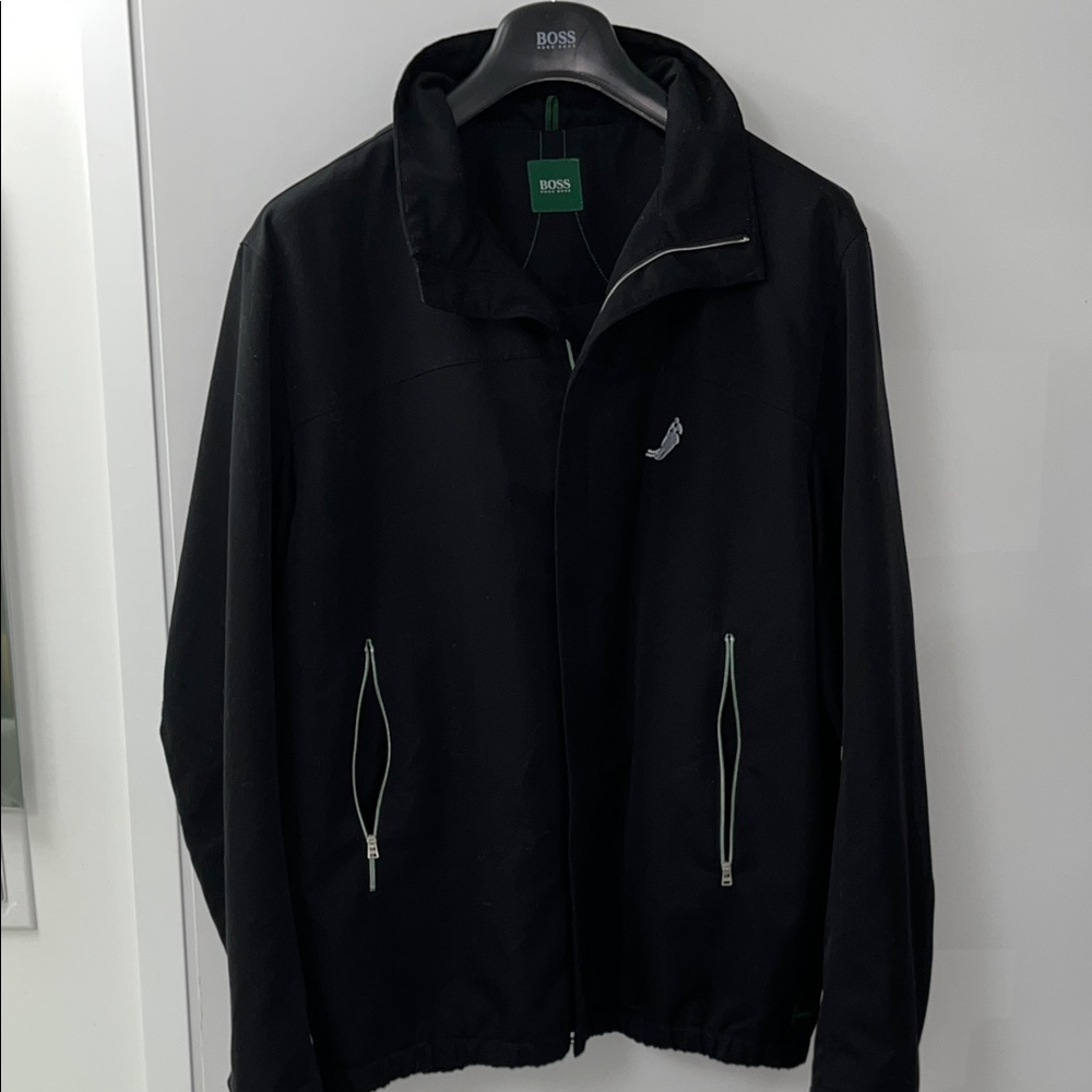 Hugo Boss Golf NHLPA Men's Black Windbreaker Jacket size XXL VGUC
